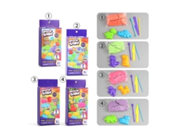 Juego De Arena Infantil Colorido Con Moldes De Dinosaurios, 150 G (5.3 Oz), Seguro E Hidratante.