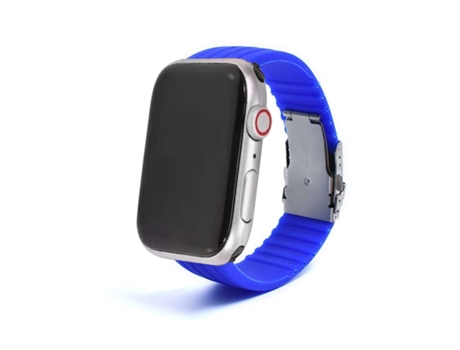 Correa Silicona Stripe Adaptable Apple Watch Series 5 44Mm Azul Claro