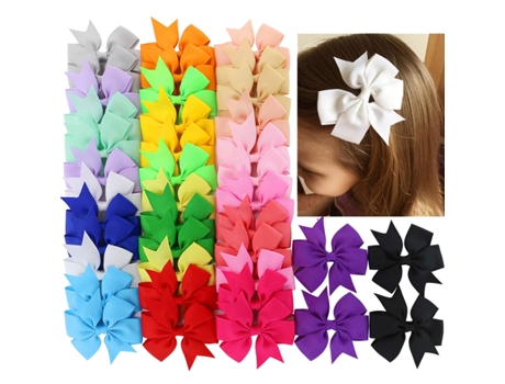Molinete De Cinta De Grogrén, Lazos Para El Pelo, Pinzas Para Niñas, Bebés, Niños Pequeños, Adolescentes, Regalos En Pares ZMDECQNA 40 Un