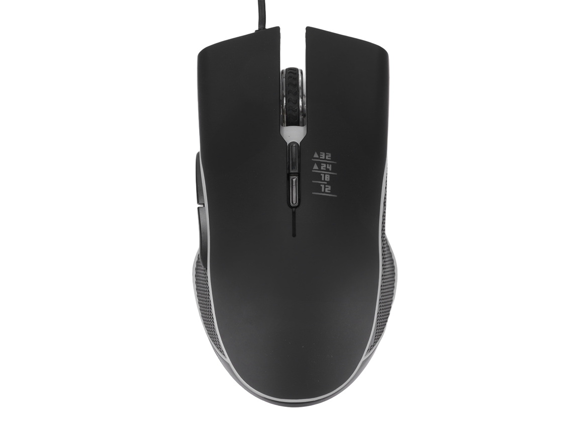 Rato Com Fio 4 Cores Backlight Chip De Jogo Usb 7 Botões Ergonômico Para Win Xp Preto
