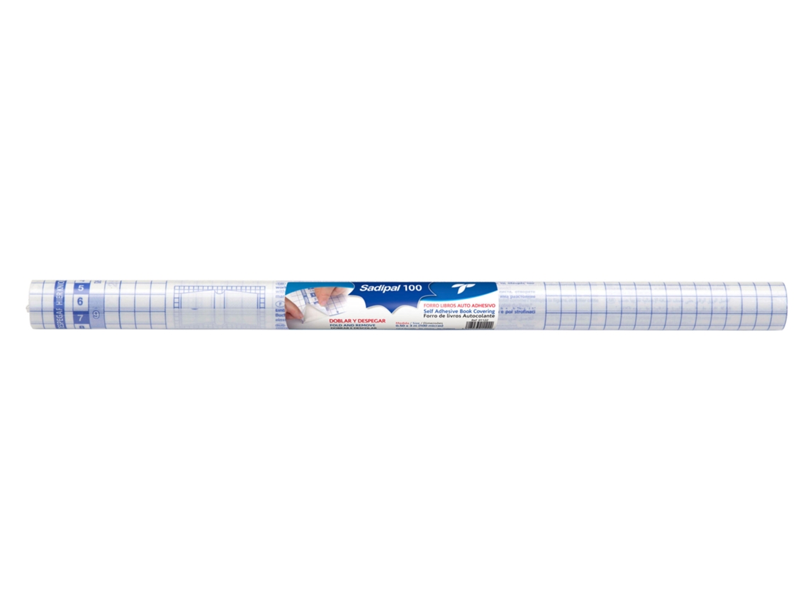 Pelicula Adesiva Forra-Livros Reposicionavel SADIPAL Transparente 0,50X3M 100 Microns 01122