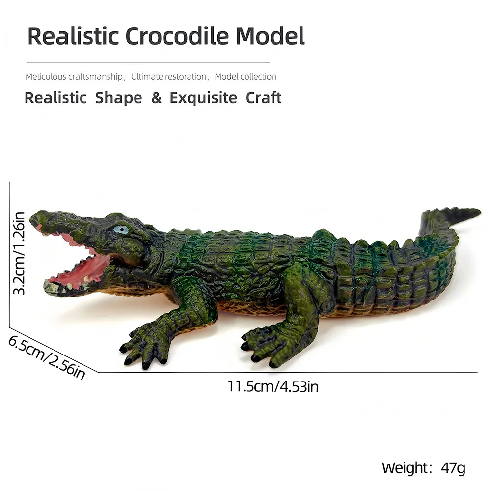 (cocodrilo) Modelo De Animal Salvaje Sólido De Alta Calidad, Material De Pvc, Juguete Para Niños.