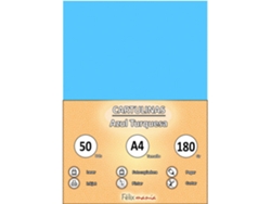 Cardboard 180Gr A4 Turquesa 50 Hojas