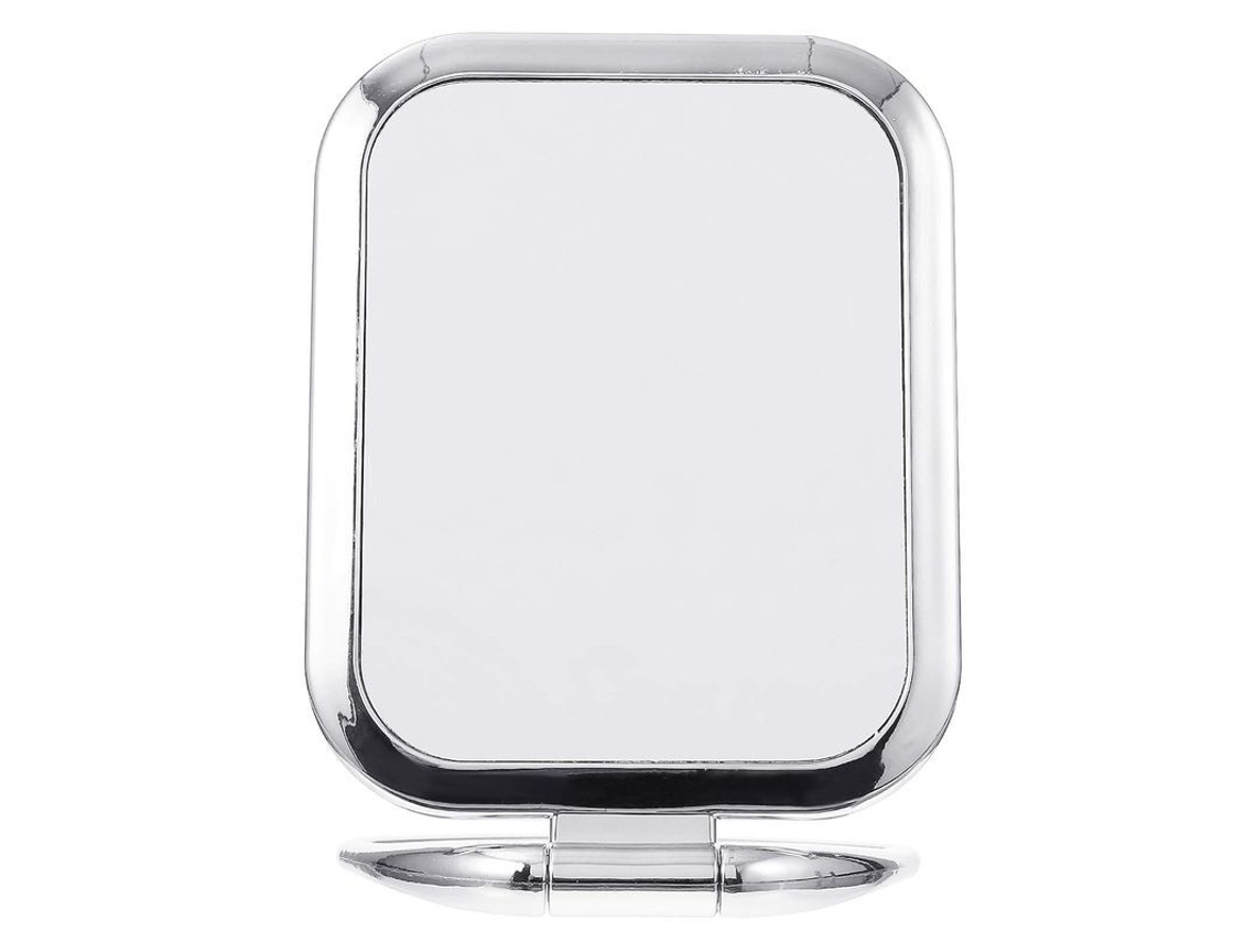 2026-espejo De Maquillaje Doble Cara Linjou, Espejo De Mesa Cuadrado (plata) Con Amplificación Para Maquillaje Y Cuidado Facial