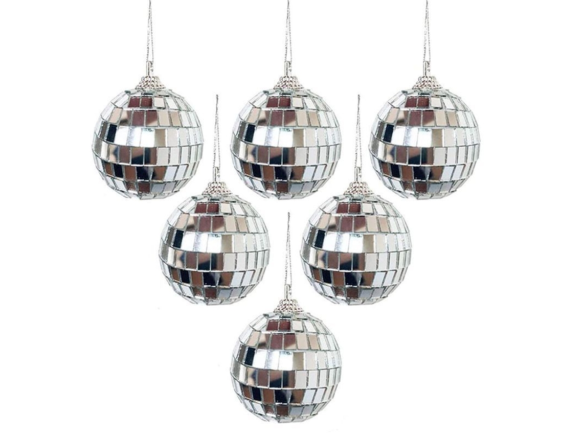 6 Pack Esferas De Discoteca 2'' Decoración Colgante Espejos Para Fiesta Navidad Bar