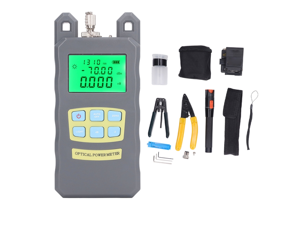 Kit De Herramientas Ópticas Con Medidor De Potencia, Cortador, Pelacables Y Herramientas De Terminación.
