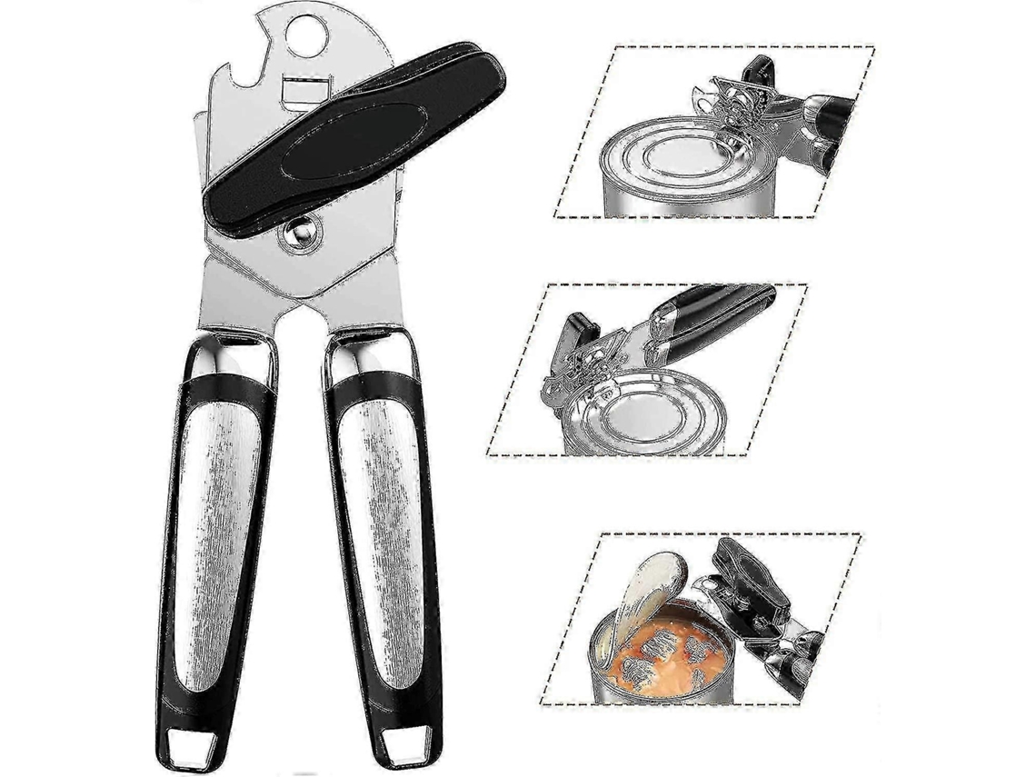Abrelatas manual 3 en 1 de acero inoxidable, ideal para cocina, Nostalgia88