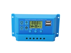 Controlador De Carga Solar Pwm Con Pantalla Lcd Ajustable De 12v/24v, 2 Puertos Usb Y Protecciones.
