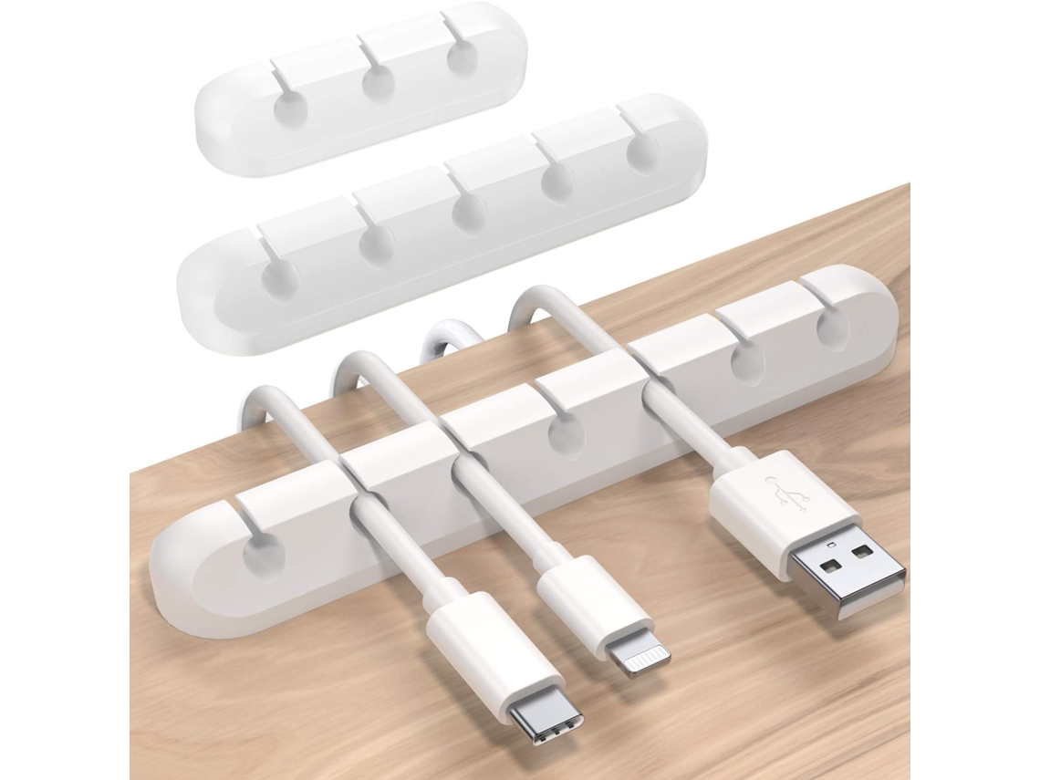 3 Cables Clips Autoadhesivos Organizador, Para Usb/energía/mouse