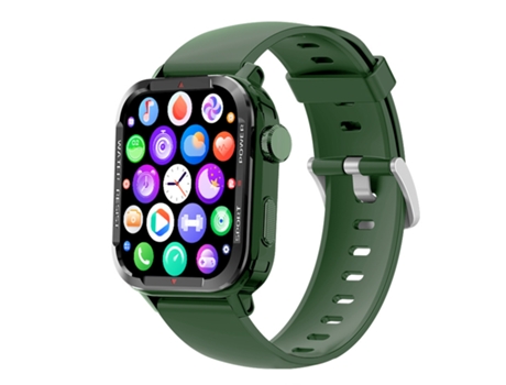 Smartwatch CHRONUS Rastreador de Fitness de 1,85'' Deportes al Aire Libre para Android y iPhone Verde