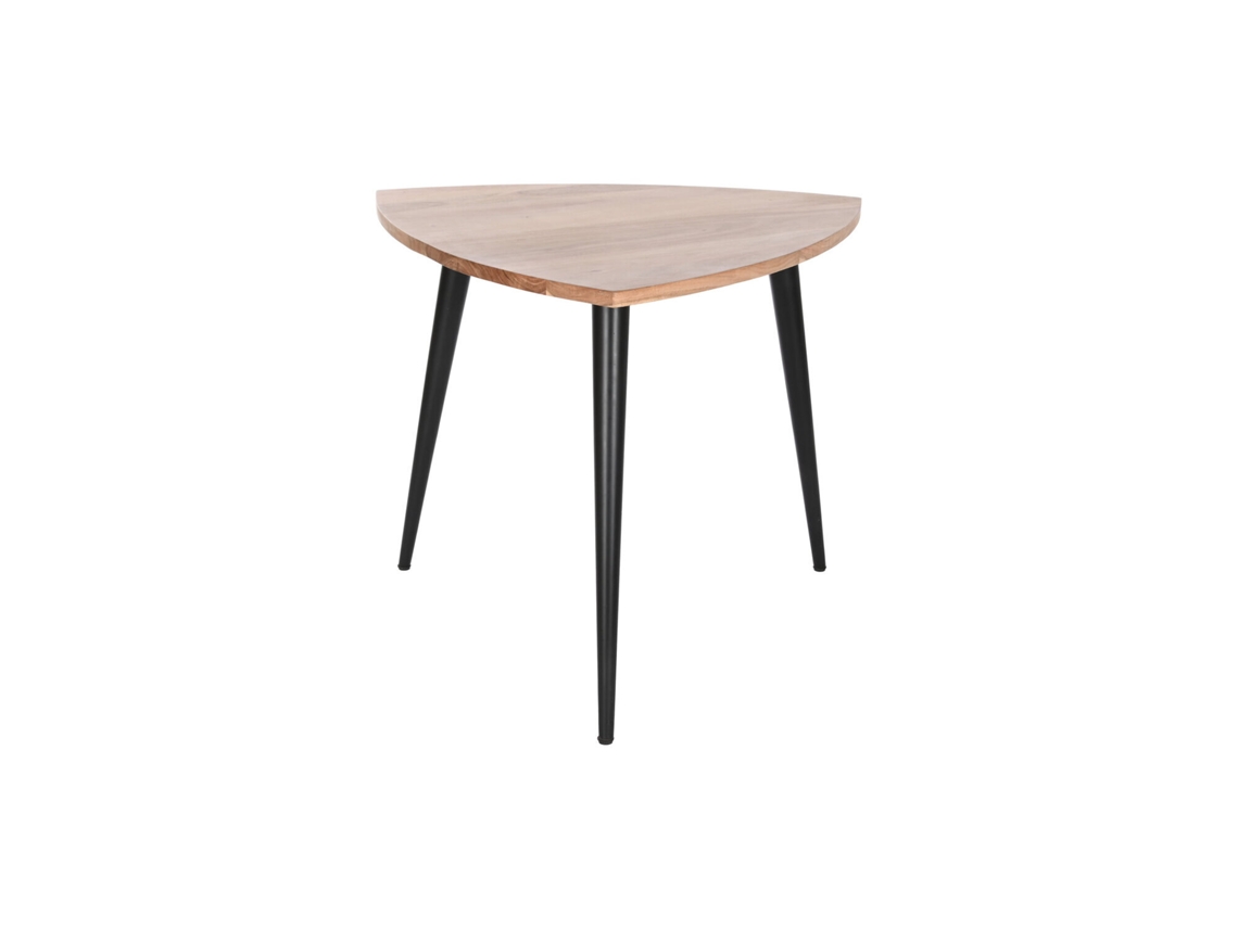 Mesa Centro Acacia Metal Natural 90x90x76cm