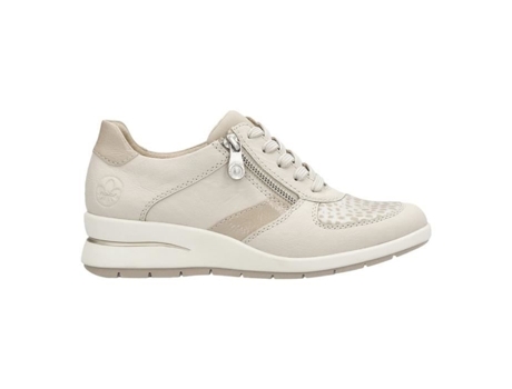 Sandalias de Tacón de Mujer RIEKER Salto Fecho Correr Beige (38)