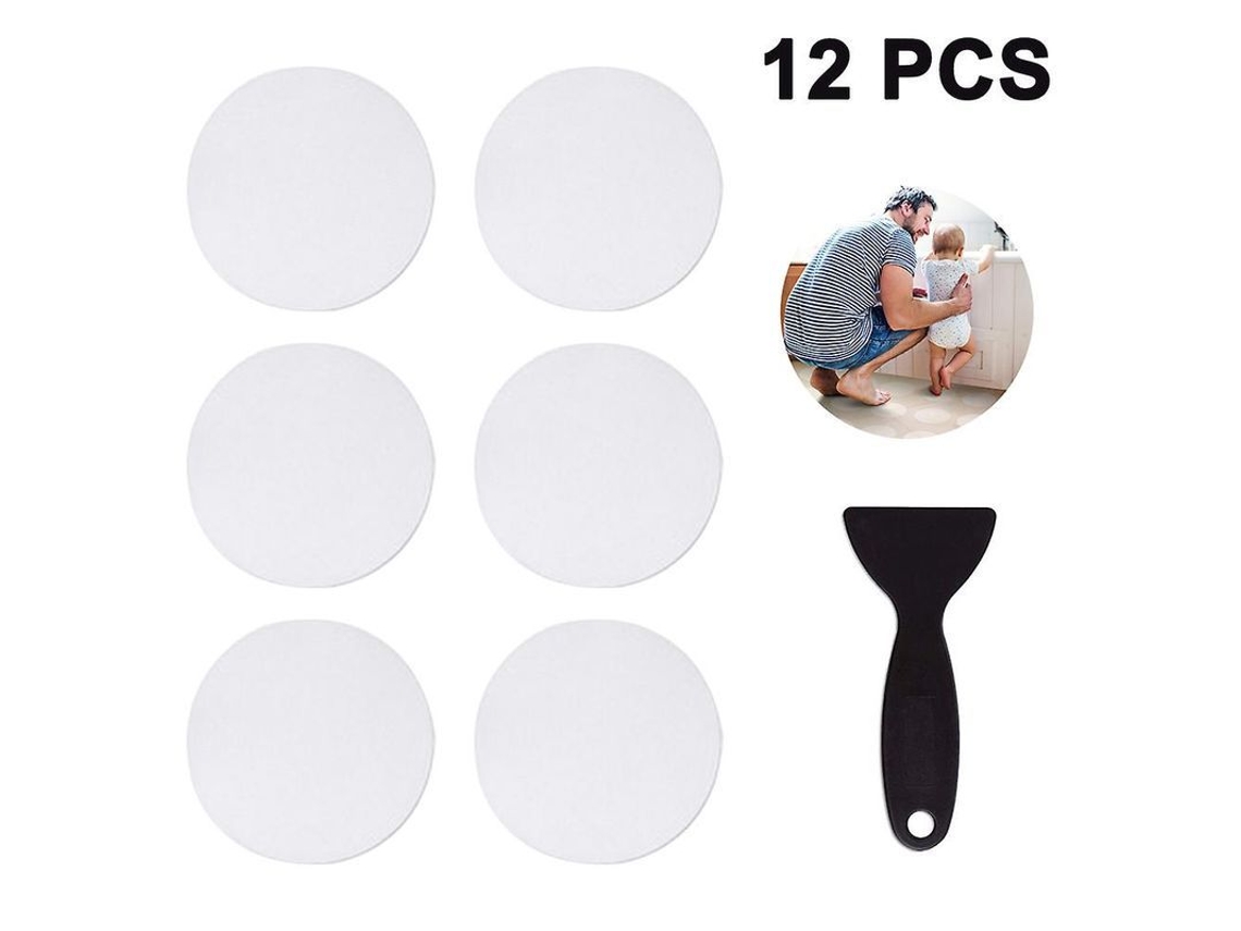 Pegatinas Antideslizantes Para Baño, 12 Unidades, Transparentes, Con Efecto Rascador.