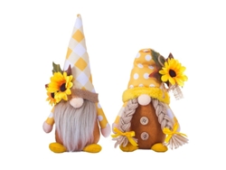 2 Muñecos De Peluche De Gnomo Girasol, Decoraciones De Verano Y Primavera, Lindo Regalo