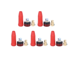 5 Conectores Rápidos Redondos Y Cuadrados De Cobre De 35-50 Mm Para Cables Con Aislamiento De Goma.