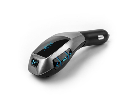 Reproductor de MP3 Bluetooth para automóvil con transmisor FM y funcionalidad de llamadas manos libres (negro)