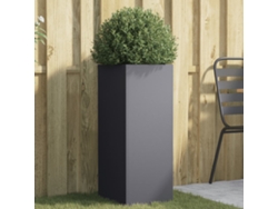 Jarrón/jardinera 32x29x75 cm Acero Antracita Dkd Home Decor