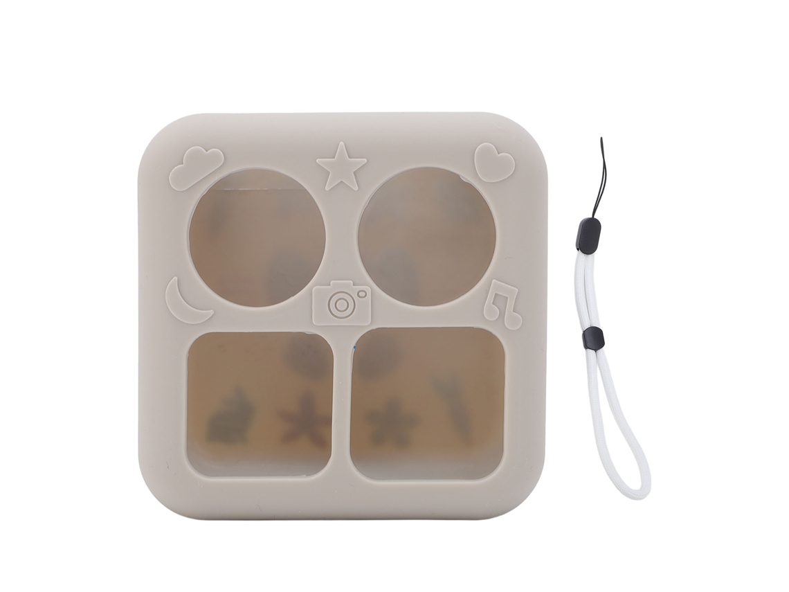 Case De Silicone Para Reprodutor De Música Com Correia Ajuste Preciso Impacto E Arranhões Resistente Bege