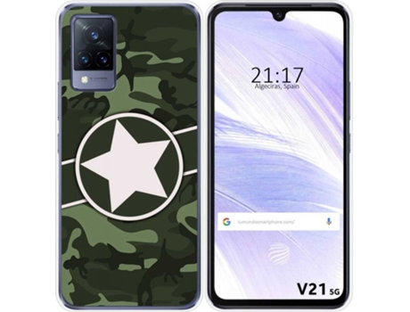 Carcasa Vivo V21 5G TUMUNDOSMARTPHONE Camuflaje 01 Multicolor
