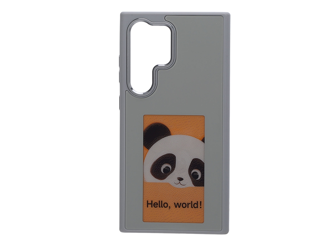 Capa De Celular Com Tela De Tinta Para Foto Nfc Projeção Smart S24 Ultra Proteção Inovadora Cinza