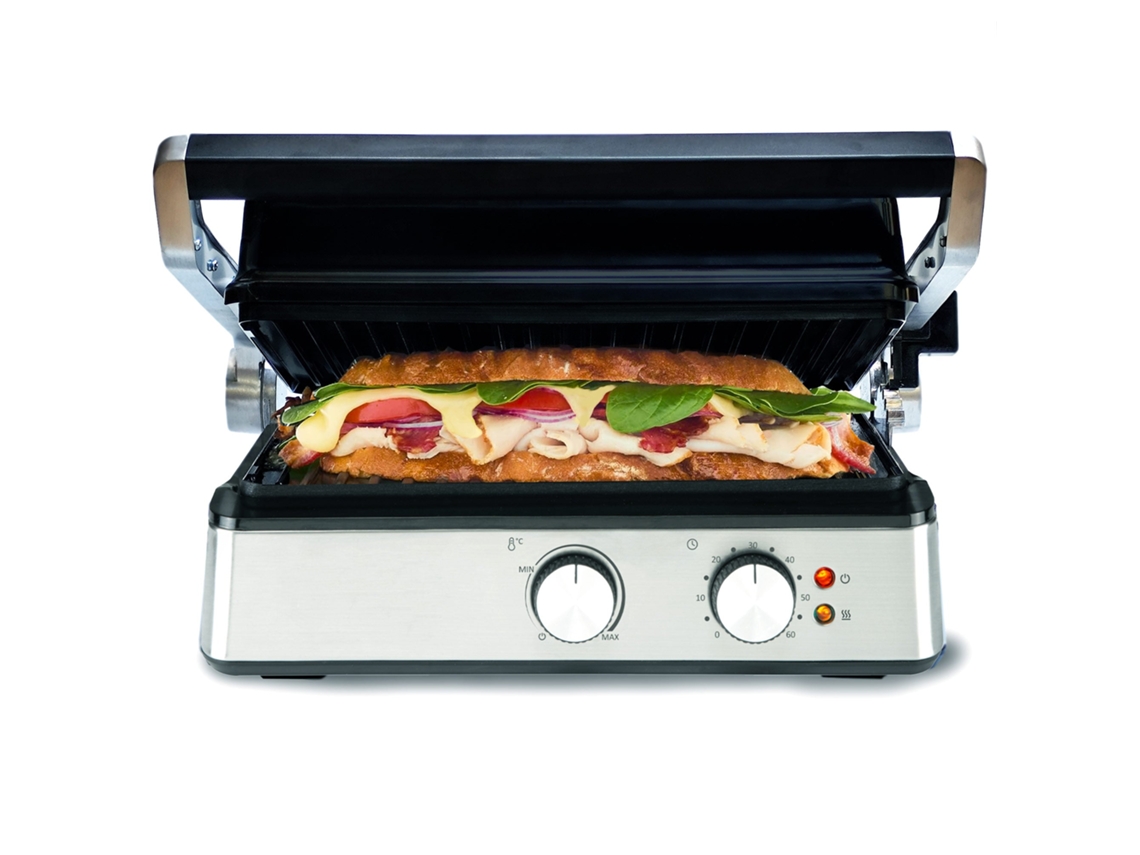 Grill de asar Bourgini (Libre de PFAS) con placas cerámicas desmontables