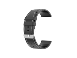 Correa Cuero y Silicona Premium para Fossil Q Explorist HR Gen 4 - Negro