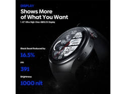 Reloj Inteligente Zeblaze De 1.43 Pulgadas Amoled Con Monitor De Salud Y Fitness, Monitor De Frecuencia Cardíaca, Resistente Al Agua Y Bt4.3