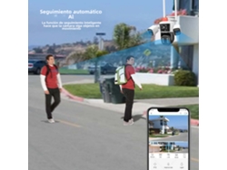 Cámara de vigilancia IP Mdug de 16 MP, 8K, 128 GB de memoria, Wi-Fi, pantalla de tres lentes y zoom de 100°