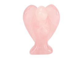 Pequeña Estatua De Ángel Rosa De Cristal Sintético Para Sanación Espiritual Y Meditación.
