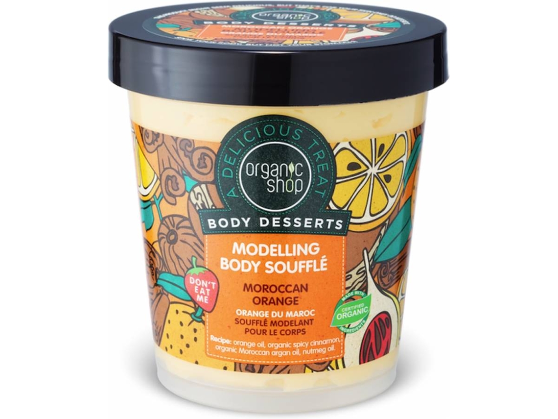 Crema Corporal ORGANIC SHOP Soufflé de Remodelante Con Naranjas de Marruecos (450 ml)