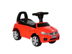 Cochecito De Bebé Rojo Para Niños De 18 A 36 Meses Con Faros, Música, Claxon, Manillar Y Espacio De Almacenamiento.
