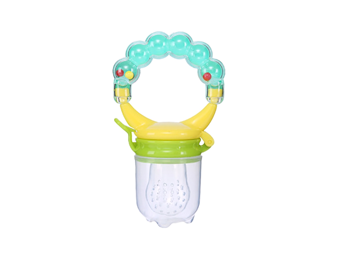 Biberón De Silicona Con Forma De Fruta Y Campana, Texturizado, Seguro Para La Alimentación Del Bebé, Color Verde.