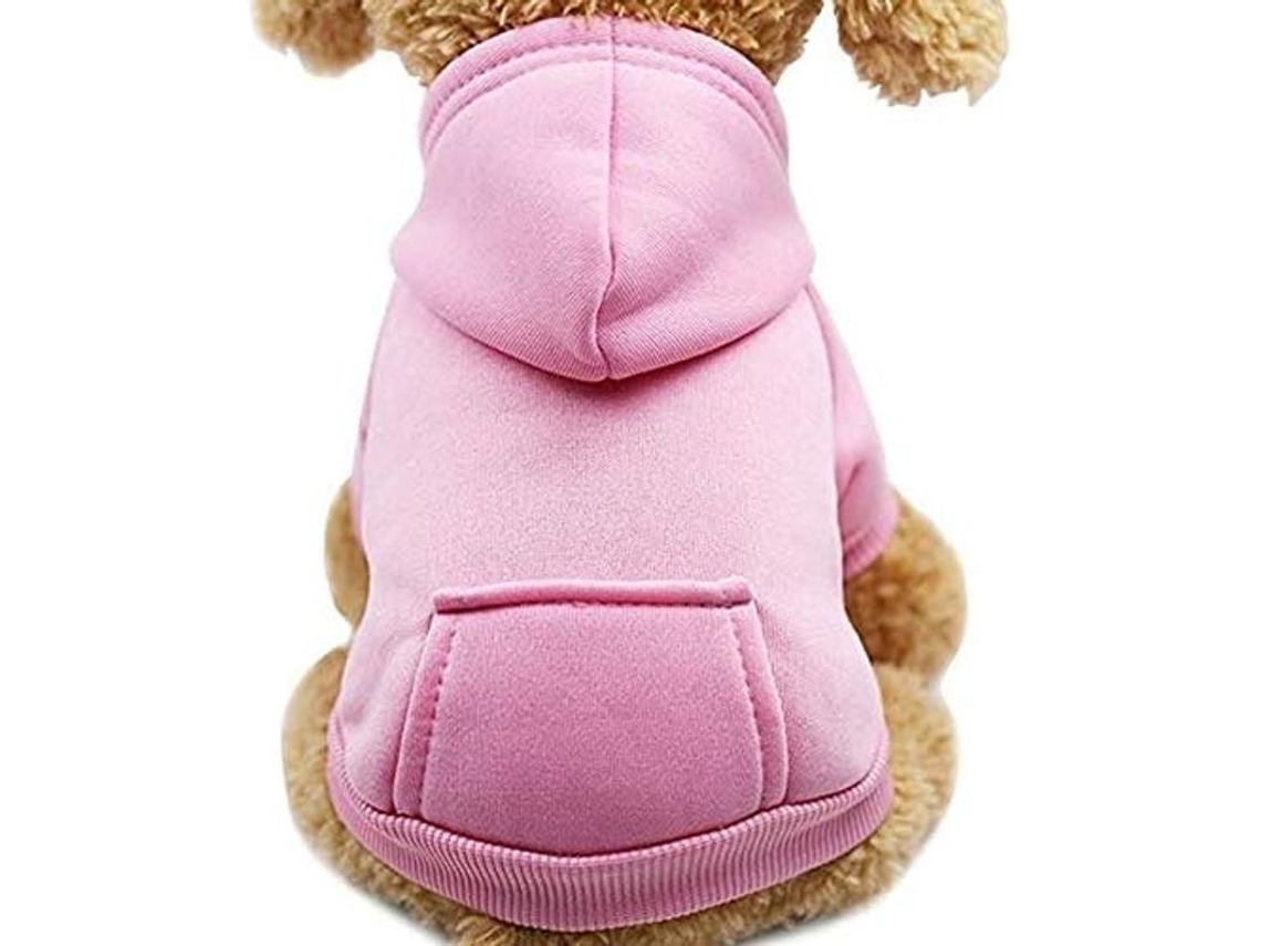 2026-sudadera Con Capucha De Gato Rosa Para Perros De Algodón Con Abrigo De Invierno Y Bolsillo Exterior