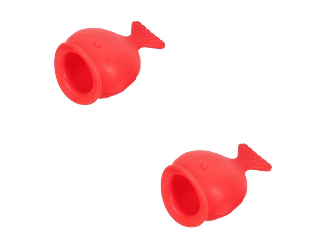 2 paquetes de voluminizadores labiales de silicona con forma de pez Bestvite, voluminizador labial de silicona rojo