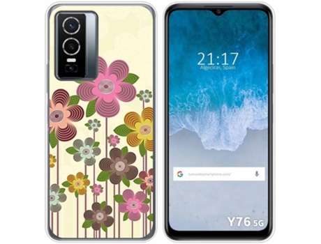 Carcasa para Vivo Y76 5G TUMUNDOSMARTPHONE Dibujos Primavera En Flor Multicolor