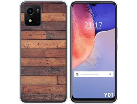 Carcasa Vivo Y01 TUMUNDOSMARTPHONE Dibujos Madera 03 Multicolor