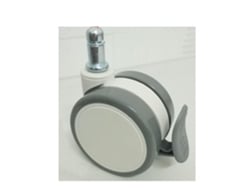 Ruedas Soporte Blancas 2,5 Pulgadas Práctico Freno Pistón 2 Piezas