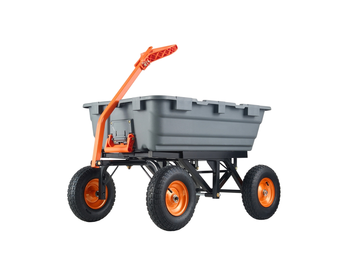 Carro de jardín Succebuy de polietileno reforzado con capacidad de carga de 680 kg.