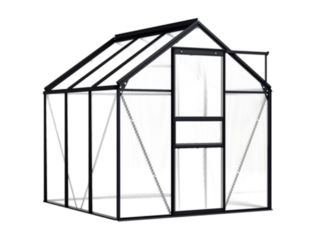 Invernadero VIDAXL de Aluminio Gris Antracita 3,61 m²