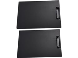 Juego De 2 Portapapeles Negros De Plástico Ligero Con Superficie Vertical Rígida, Soporte De Escritorio.