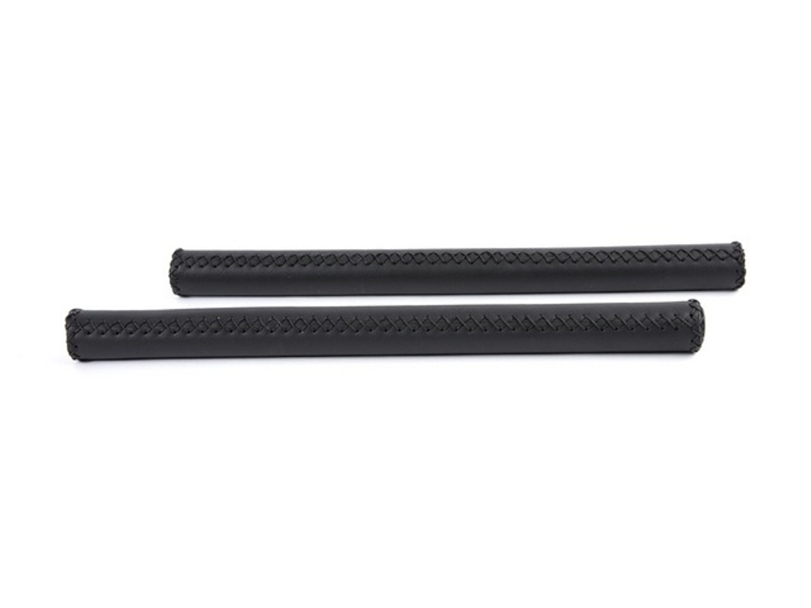 handlebar handles leather 40 cm Ø2 cm black per set VELO