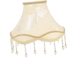 Lámpara de mesita de noche de tela beige E27 SFUSHOS