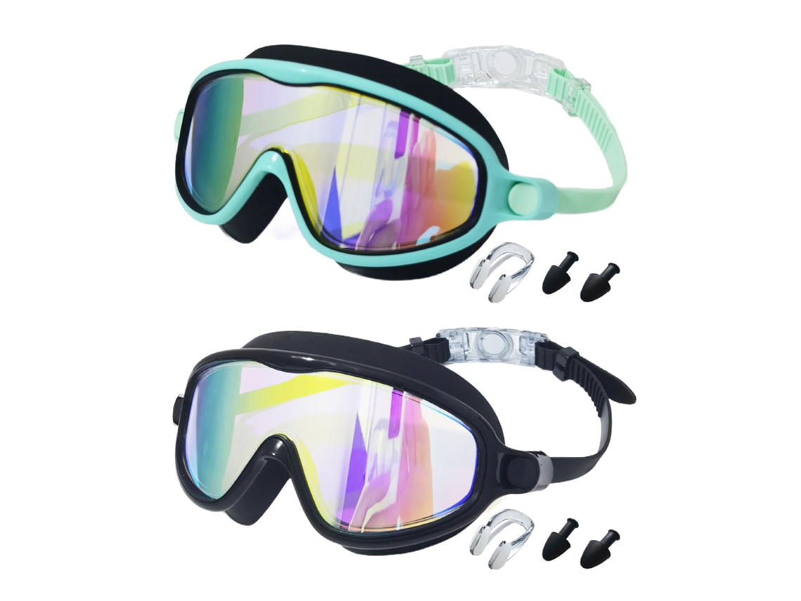 Gafas de natación infantiles con montura grande, alta definición, antivaho e impermeables, de silicona. Modelo 2