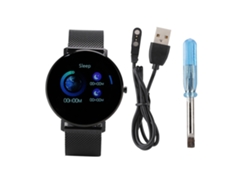 Reloj Inteligente Microwear L6 Pantalla Redonda Tft De 1.22" Ritmo Cardiaco Impermeable Ip68 Correa De Acero