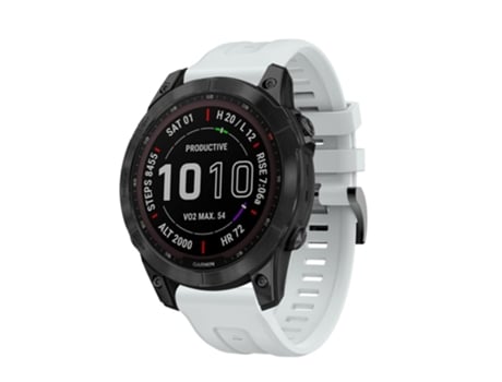 Correa de Silicona flexible con hebilla para Garmin Fenix 7/Fenix 6 Pro/5/Amazfit Falcon - roca blanca