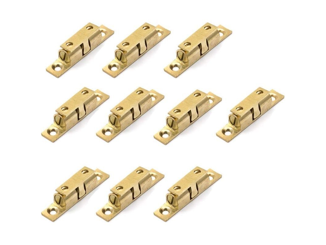 Cerradura De Rodillo Con Dos Bolas De Latón Para Puertas De Armario De 50 Mm, 10 Unidades.