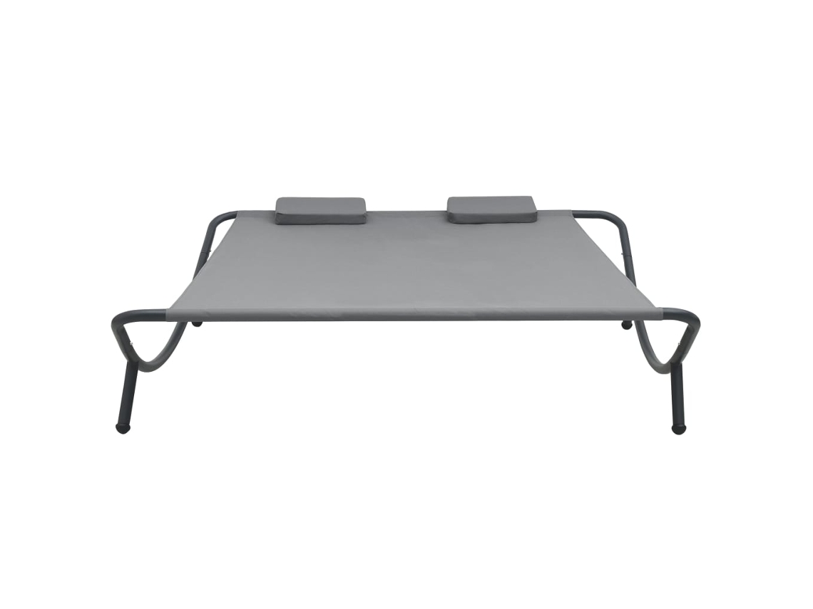 Tumbona | Tumbona De Exterior | Silla De Jardín Tela Gris Antracita Wsd155080