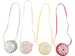 Bolso De Hombro Con Estampado De Margaritas De 4 Piezas Para Niñas, Bolso Pequeño Y Ligero Para Niños Y Niñas.