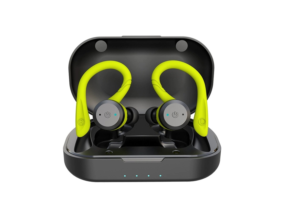 Auriculares Dágua con sonido estéreo integrado, diseño inalámbrico, Bluetooth, color verde