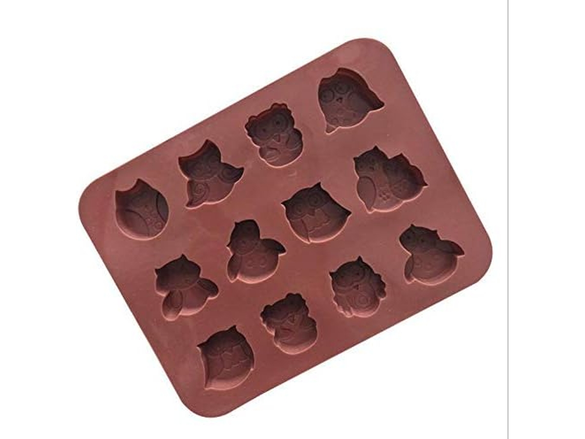 Molde de silicona JEIIBRZUI para chocolate en color marrón